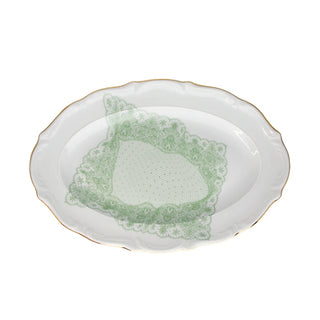 PORSELEN KAYIK TABAK 27 CM VOLENTE DENTELLE SAGE