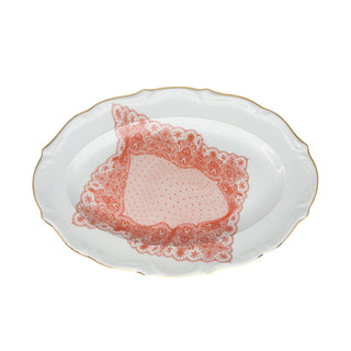 PORSELEN KAYIK TABAK 27 CM VOLENTE DENTELLE CORAL