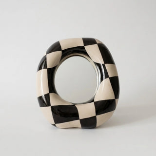 Black Checkered Boiler Mirror