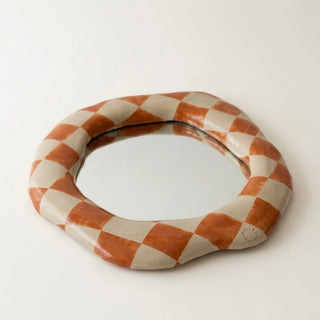 Tobacco Checkered Boiler Mirror