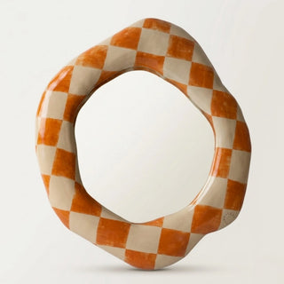 Tobacco Checkered Boiler Mirror