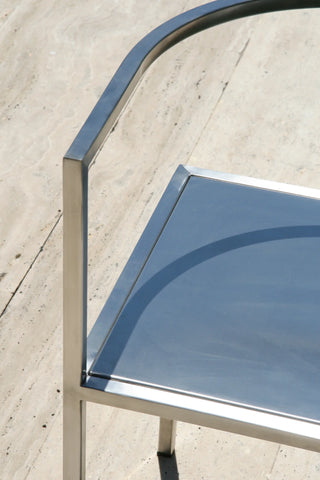 Maçka Corner Chair - Brushed Stainless Steel