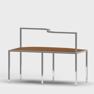 Maçka Love Bench - Brushed Stainless Steel