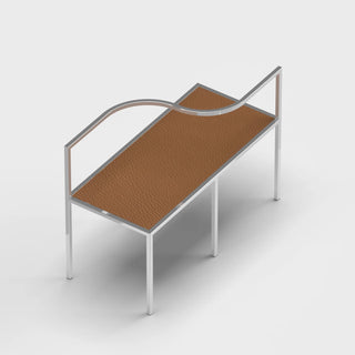 Maçka Love Bench - Brushed Stainless Steel