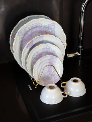 PORSELEN TABAK 27 CM VOLENTE DENTELLE LILAC