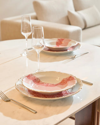 PORSELEN TABAK 27 CM VOLENTE DENTELLE CORAL